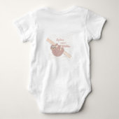 初めてのクリスマススロットベビーの名前 ベビーボディスーツ (裏面)