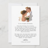 初めてのクリスマスス結婚クリプト サンキューカード (裏面)