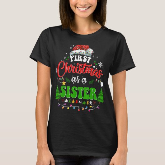 初めてのクリスマスズアシスターホリデーサンタハットGr Tシャツ (正面)