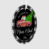 初めてのクリスマスズアズマム&パパレッドトラック オーナメント (正面)