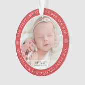 初めてのクリスマスズアズマム&パパ2モダン枚写真 オーナメント (正面)