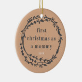 初めてのクリスマスズアズモンマイパーソナライズされたボホリース セラミックオーナメント (右)