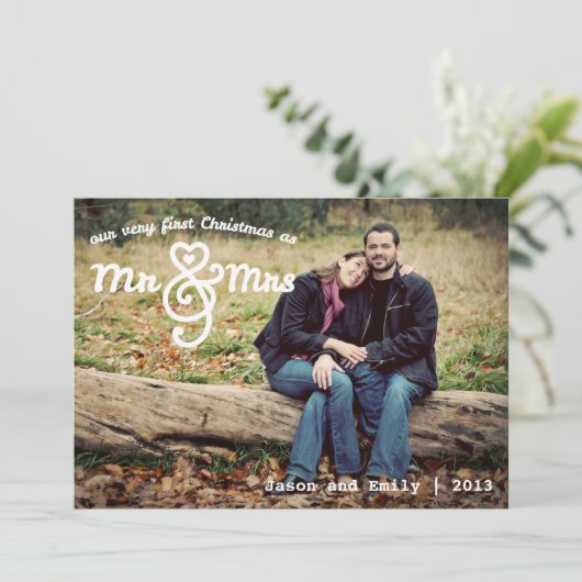 初めてのクリスマスズアズMr. & Mrs.ホリデーカード シーズンカード (スタンド正面)
