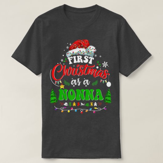 初めてのクリスマスズアノンナサンタハット醜いクリスマス20 Tシャツ (デザイン正面)