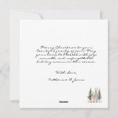 初めてのクリスマスズアフォーラビットファミリー シーズンカード (裏面)