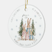 初めてのクリスマスズアフォーラビットファミリー セラミックオーナメント (左)