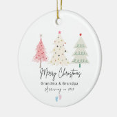 初めてのクリスマスズアースグランマアンドグランパオーナメント セラミックオーナメント (左)