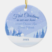 初めてのクリスマスズインアーニューウィンターホームカスタム セラミックオーナメント (正面)