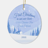 初めてのクリスマスズインアーニューウィンターホームカスタム セラミックオーナメント (左)