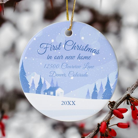初めてのクリスマスズインアーニューウィンターホームカスタム セラミックオーナメント