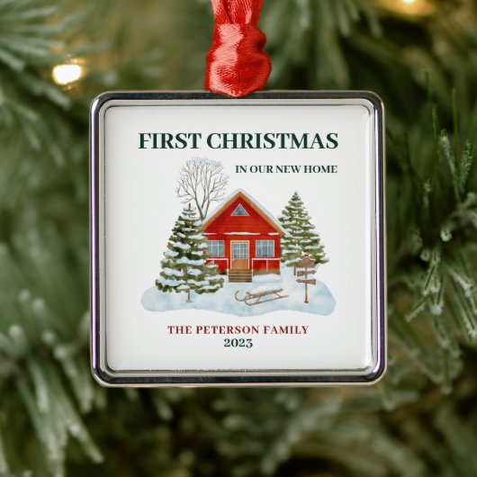 初めてのクリスマスズインザニューホームスノーウィボホ メタルオーナメント (ツリー)