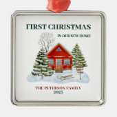 初めてのクリスマスズインザニューホームスノーウィボホ メタルオーナメント (正面)