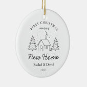 初めてのクリスマスズインザニューホームハミニマルウス セラミックオーナメント (右)