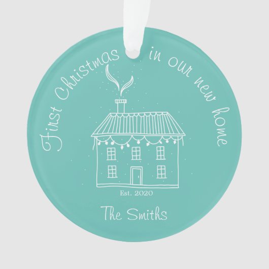 初めてのクリスマスズインザニューホームホリデイオーナメント オーナメント (正面)