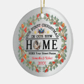 初めてのクリスマスズインザニューホーム セラミックオーナメント (左)