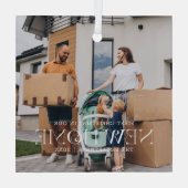 初めてのクリスマスズインザニューホーム |写真 ガラスオーナメント (裏面)