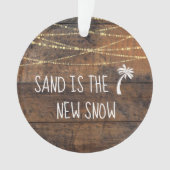 初めてのクリスマスズインフロリダデイトパームツリーホリデイ オーナメント (正面)