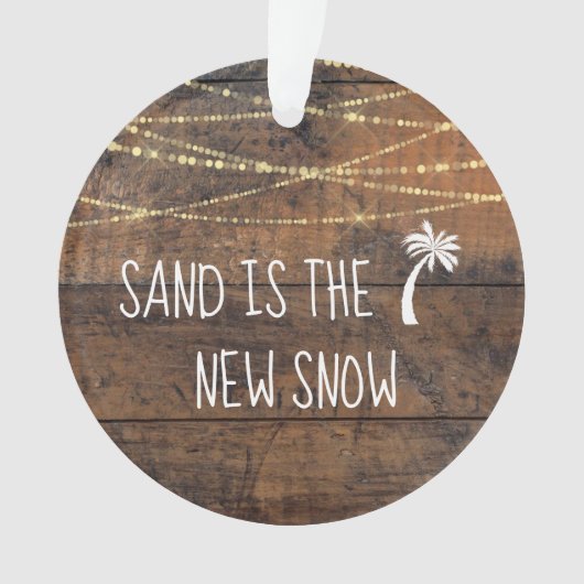 初めてのクリスマスズインフロリダデイトパームツリーホリデイ オーナメント (正面)