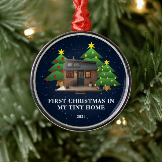 初めてのクリスマスズインマイティニーホームラスティックホテル メタルオーナメント (ツリー)