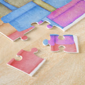 初めてのクリスマスズキュートサンタクロースパーソナライズされた ジグソーパズル (側面)