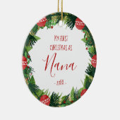 初めてのクリスマスズナナベビーフォトリース セラミックオーナメント (右)