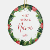 初めてのクリスマスズナナベビーフォトリース セラミックオーナメント (左)