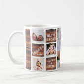 初めてのクリスマスズニューダッド7フォトコラージュウッド コーヒーマグカップ (左)