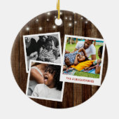 初めてのクリスマスズニューホームウッ素朴ドフォトコラージュ セラミックオーナメント (裏面)