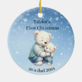 初めてのクリスマスズパパベアベビー セラミックオーナメント (裏面)