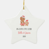 初めてのクリスマスズビッグシスターかわいいオーナメント セラミックオーナメント (正面)