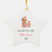 初めてのクリスマスズビッグシスターかわいいオーナメント セラミックオーナメント (裏面)