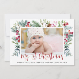 初めてのクリスマスズホリーベリー写真 シーズンカード