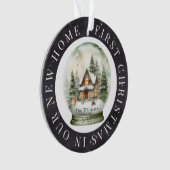 初めてのクリスマスズホームスノーグローブナイトスカイフォト オーナメント (正面)