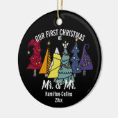 初めてのクリスマスズレインボープライドツリーパーソナライズ セラミックオーナメント (左)