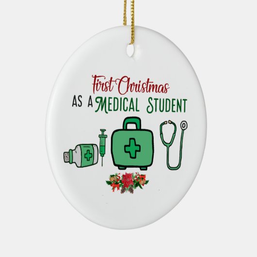 初めてのクリスマスズ医学生オーナメントメディア セラミックオーナメント (右)