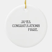 初めてのクリスマスズ米国市民オーナメントイーグル セラミックオーナメント (裏面)