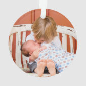 初めてのクリスマスズ素朴·ア·グランマ·ワン·フォト オーナメント (裏面)