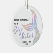 初めてのクリスマスズ・アズ・シスターパーソナライズされた・マーメイド セラミックオーナメント (右)