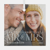 初めてのクリスマスズ・アズ・ミス・カップモダンル写真 ガラスオーナメント