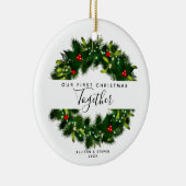 初めてのクリスマスズ・トゥ・ザ・レッド・ベリー・リース名 セラミックオーナメント (右)