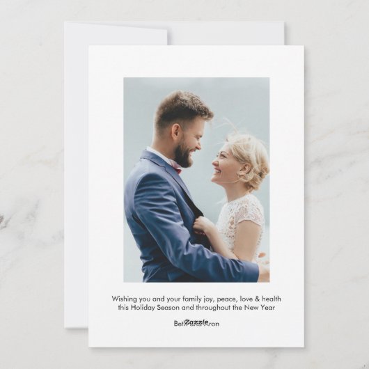 初めてのクリスマスズMr.&Mr.ホリデー2フォトカード シーズンカード (裏面)