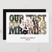 初めてのクリスマスズMr&Mr.切り出しフォトホリデーカード シーズンカード (正面/裏面)