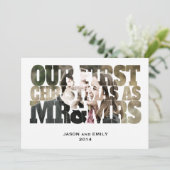初めてのクリスマスズMr&Mr.切り出しフォトホリデーカード シーズンカード (スタンド正面)