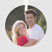 初めてのクリスマスズMr&Msウォーターカラーホリーフォト オーナメント (裏面)