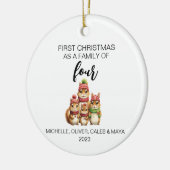 初めてのクリスマスチプムンクファミリーオブフォー セラミックオーナメント (左)