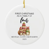 初めてのクリスマスチプムンクファミリーオブフォー セラミックオーナメント (裏面)