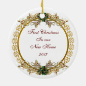 「初めてのクリスマスツリー」オーナメント セラミックオーナメント (裏面)