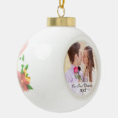 初めてのクリスマスツリー フォトオーナメント セラミックボールオーナメント (左)