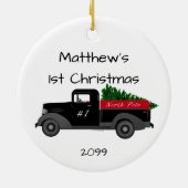 初めてのクリスマストラックノースポールオーナメント セラミックオーナメント (裏面)