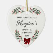 初めてのクリスマスナニーとグランドキープサケギフト セラミックオーナメント (右)